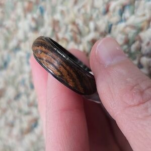 Handmade Coco Bolo Wood Ring New Size 11